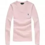 polo-ralph lauren pulls femmes 2019U nouveau v col manche longue rose